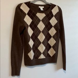 TWEEDS argyle 100% cashmere sweater